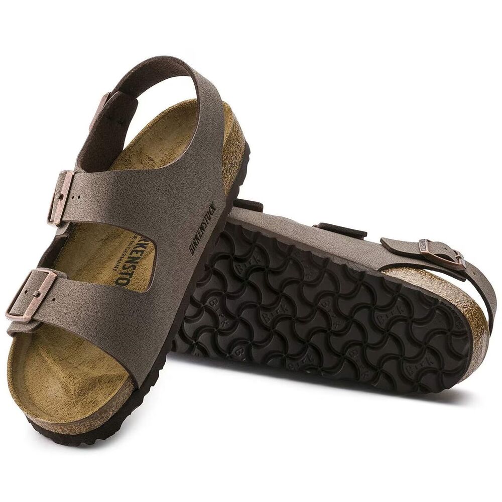 BIRKENSTOCK MEN'S MILANO BS LEATHER MOCHA EU 44 US 11 REGULAR NIB